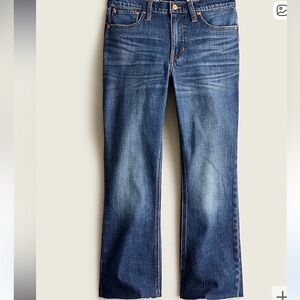 J.Crew Tall Demi Boot Crop Jeans Lantern Wash Size 32 Raw Hem